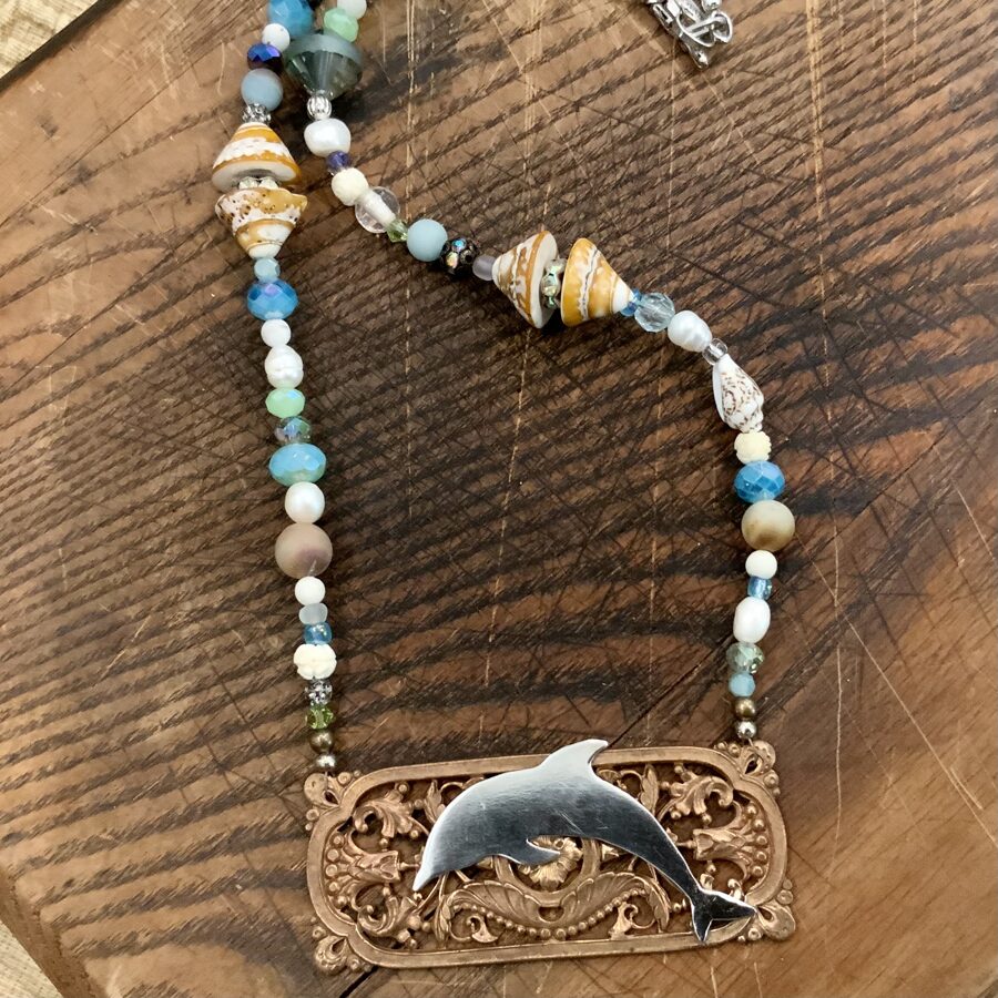 Sterling Silver Dancing Dolphin Necklace
