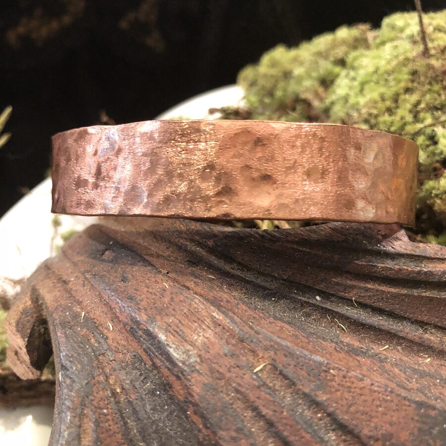 Texturized and Hammered Copper Cuff