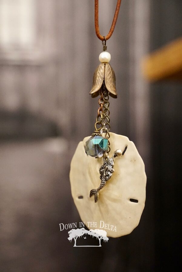 Mermaid Necklace with Sand Dollar and Pearl