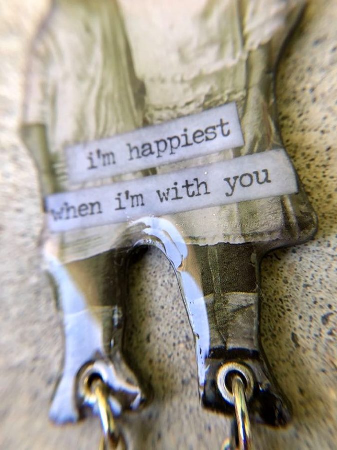 I'm happiest when I'm with you...sister necklace