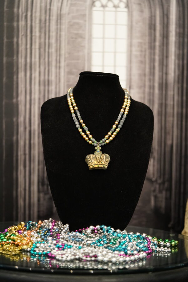 SOLD Necklace with Vintage Found Focal Piece Crown