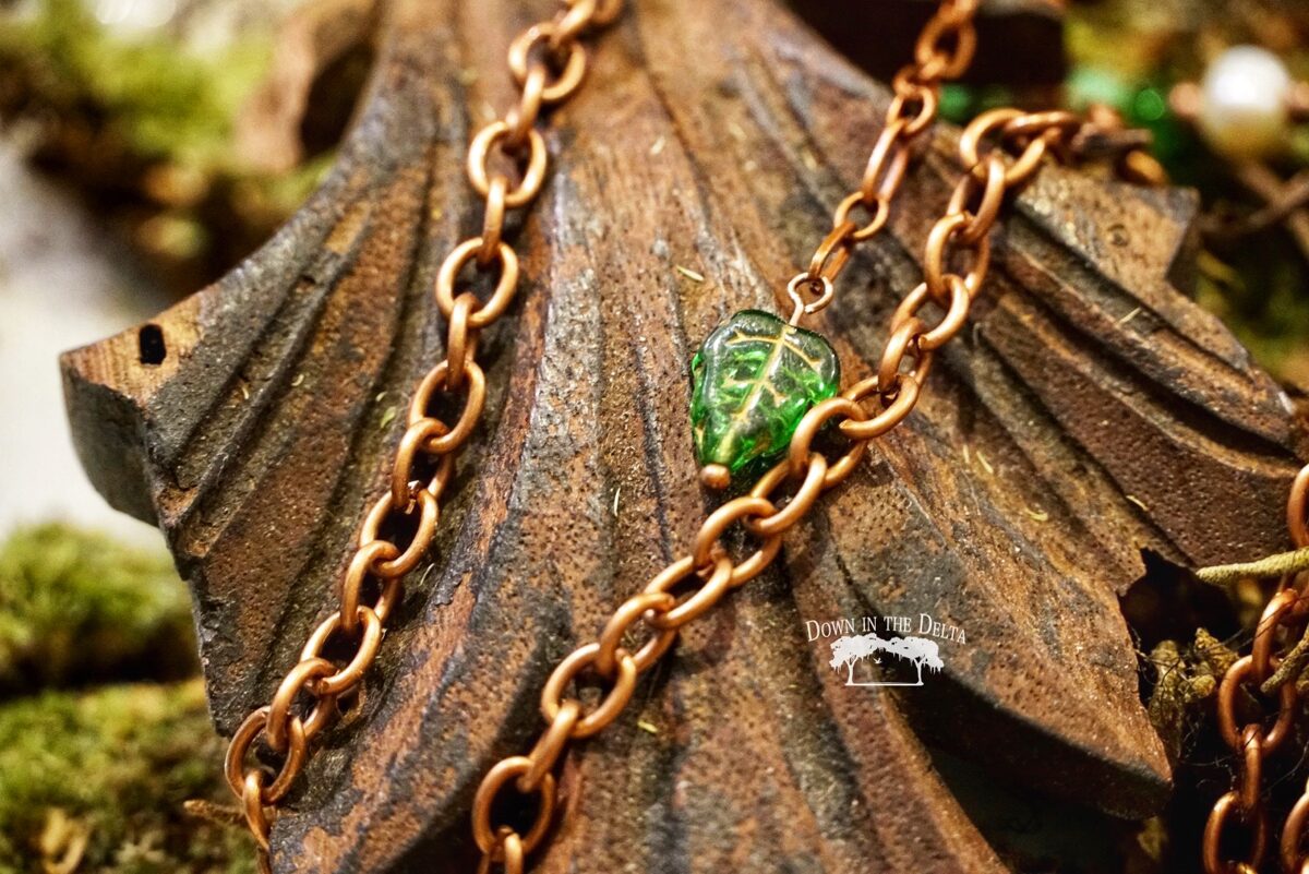 Butterfly Wings and Green Things Necklace