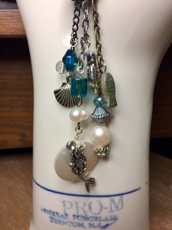 SOLD Mermaid's Village Under the Sea Necklace and Bracelet Set