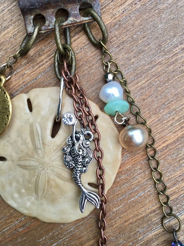 SOLD Treasures from the Sea Featuring Natural Sand Dollar #3