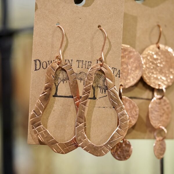 SOLD-Hand Fabricated Copper Earrings